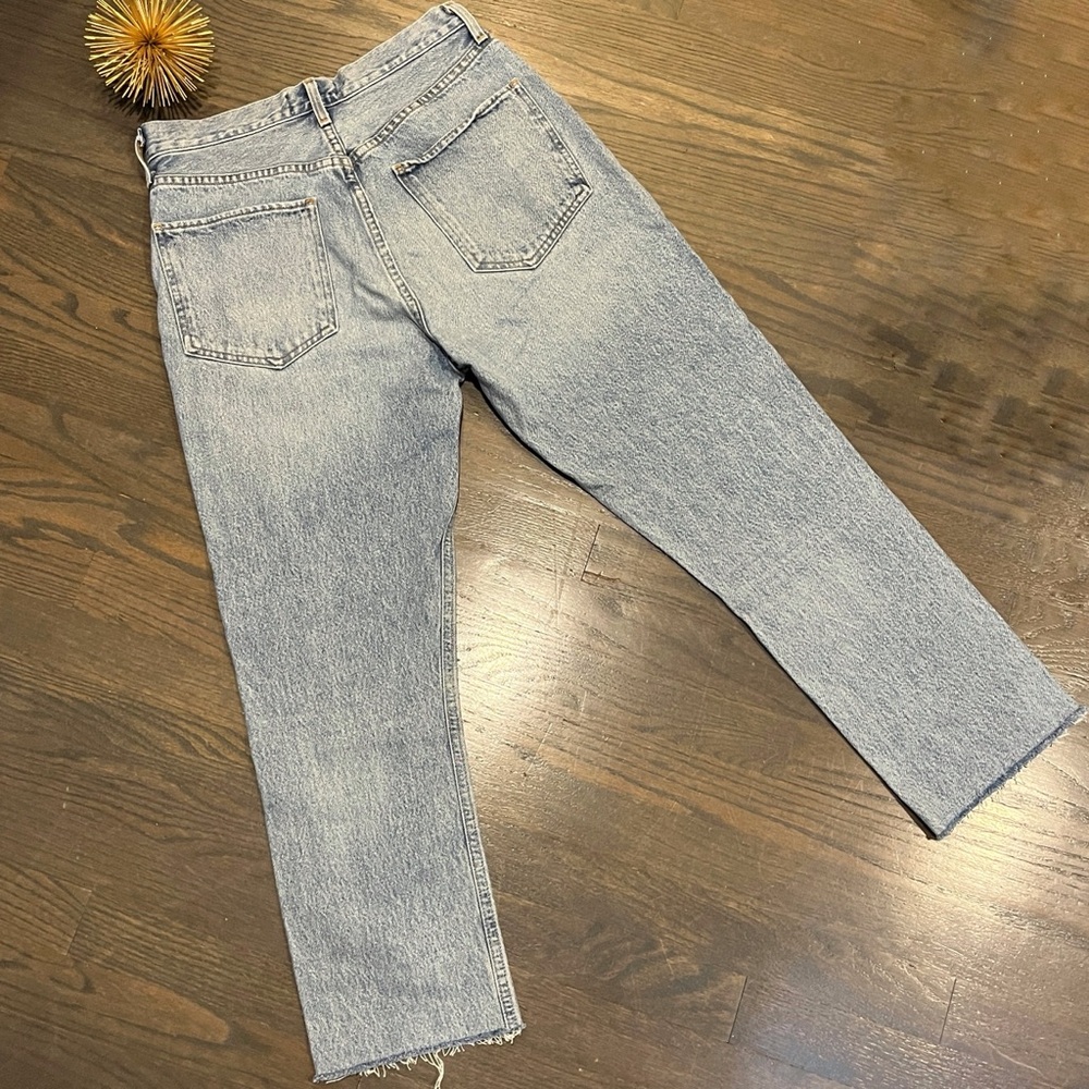 Agolde Riley High Rise Straight Crop Raw Hem Size 27 - Picture 7 of 8